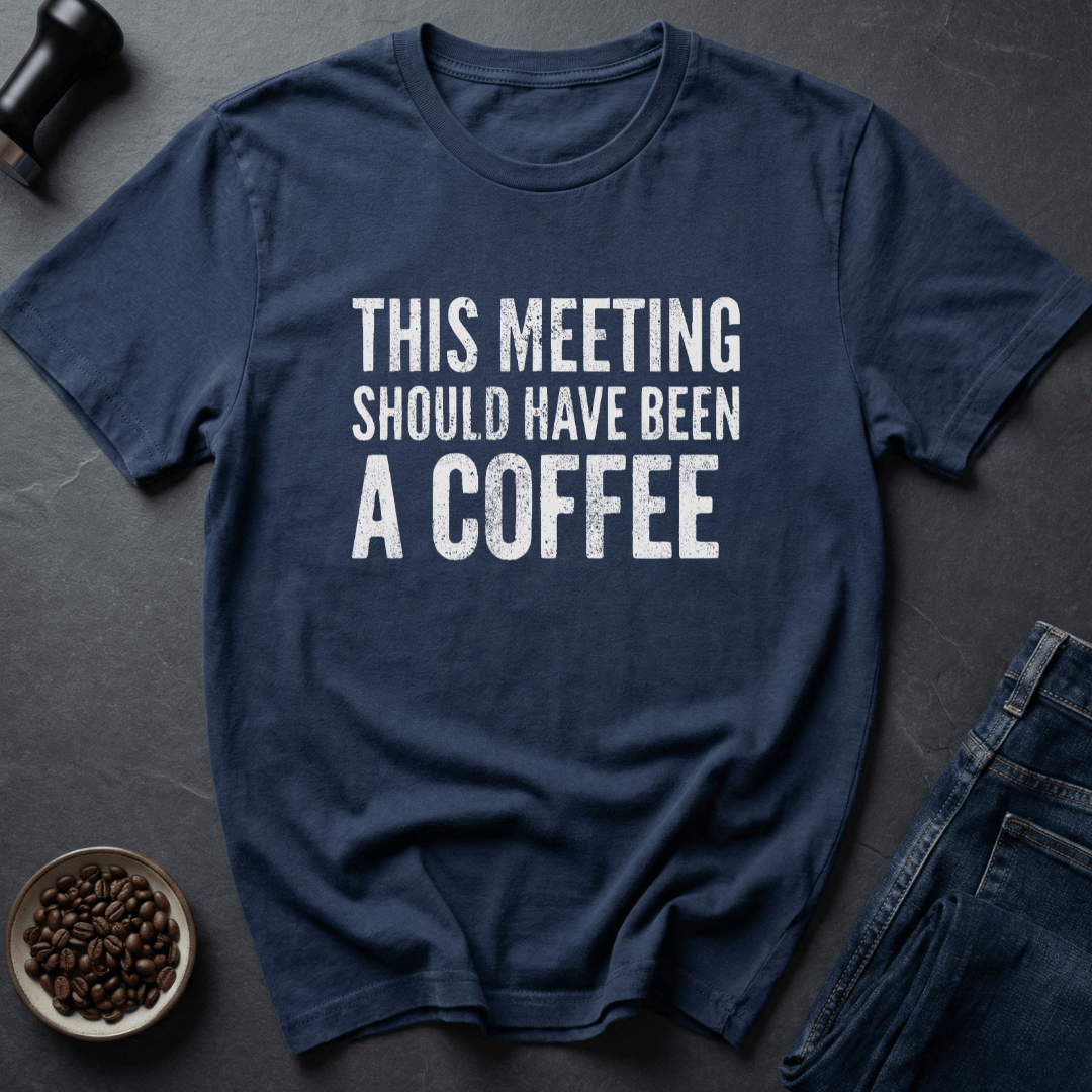 Coffee graphic Meeting Survival T-Shirt in by Caffeine Dept