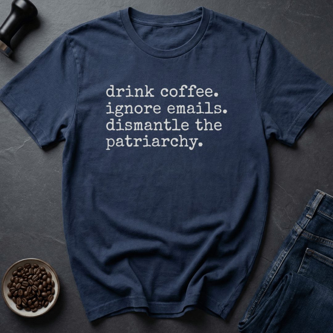 Coffee graphic Coffee. Resist. Repeat. T-Shirt in by Caffeine Dept