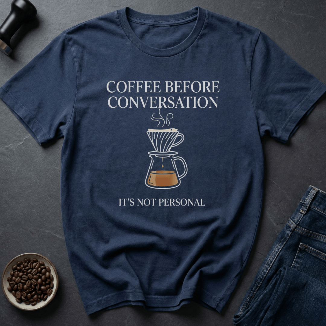 Coffee graphic No Talking T-Shirt in by Caffeine Dept