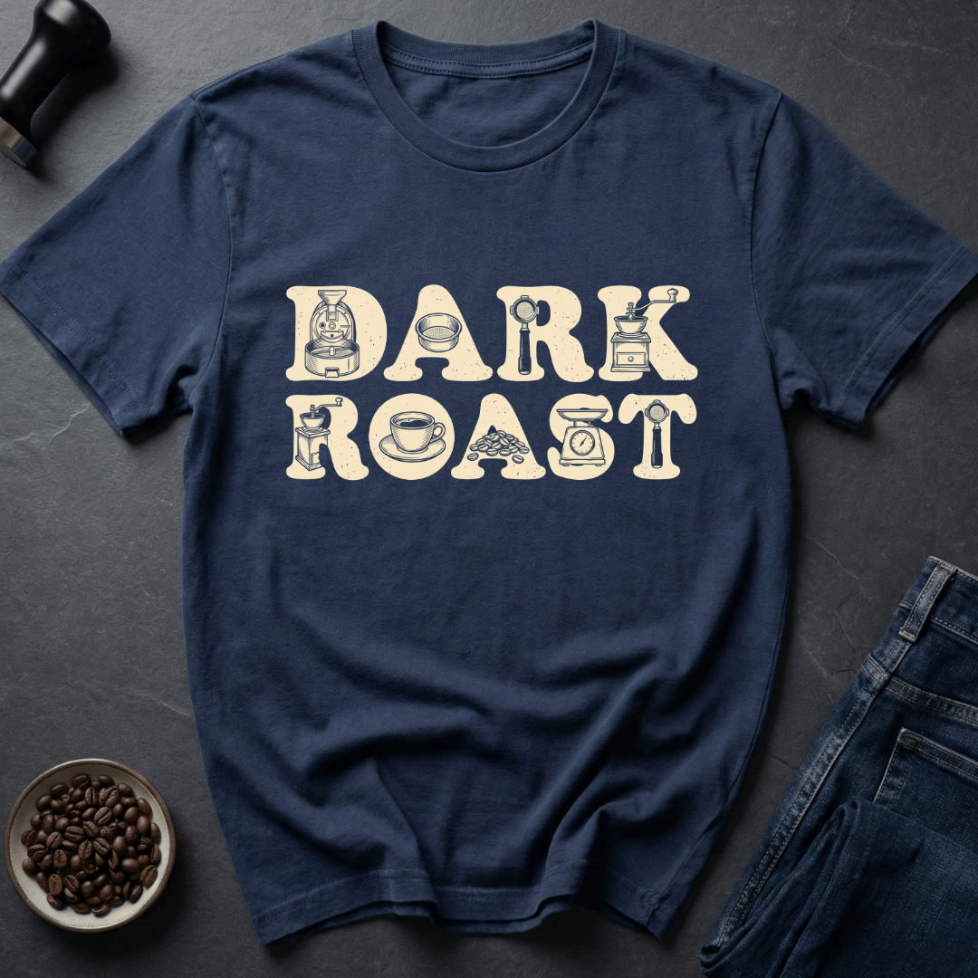 Coffee graphic Dark Roast T-Shirt in by Caffeine Dept