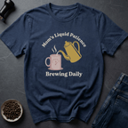 Coffee graphic Mom Liquid Patience T-Shirt in by Caffeine Dept