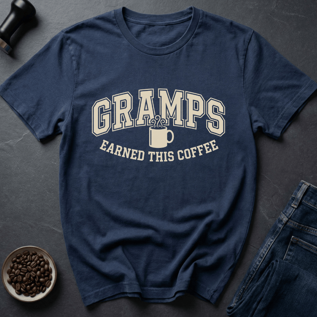 Coffee graphic Gramps Coffee T-Shirt in by Caffeine Dept