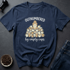 Coffee graphic Outnumbered Mom T-Shirt in by Caffeine Dept