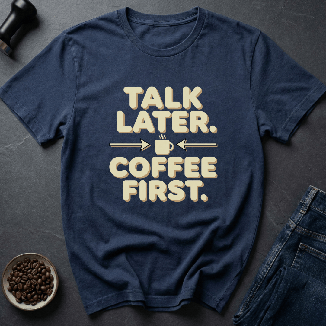 Coffee graphic Silence Please T-Shirt in by Caffeine Dept