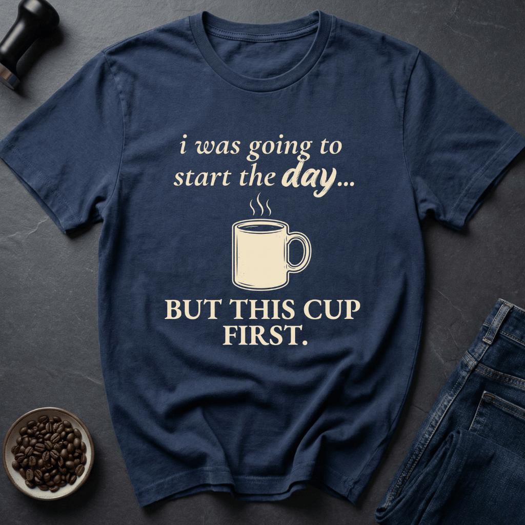 Coffee graphic Start The Day T-Shirt in by Caffeine Dept