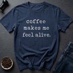 Coffee graphic Alive With Coffee T-Shirt in by Caffeine Dept