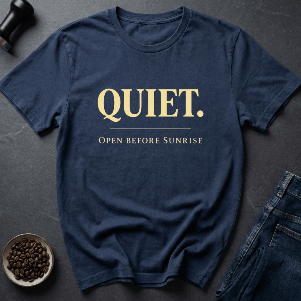 Coffee graphic Silent Brew T-Shirt in by Caffeine Dept