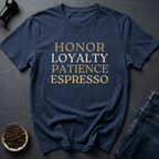 Coffee graphic Espresso Values T-Shirt in by Caffeine Dept