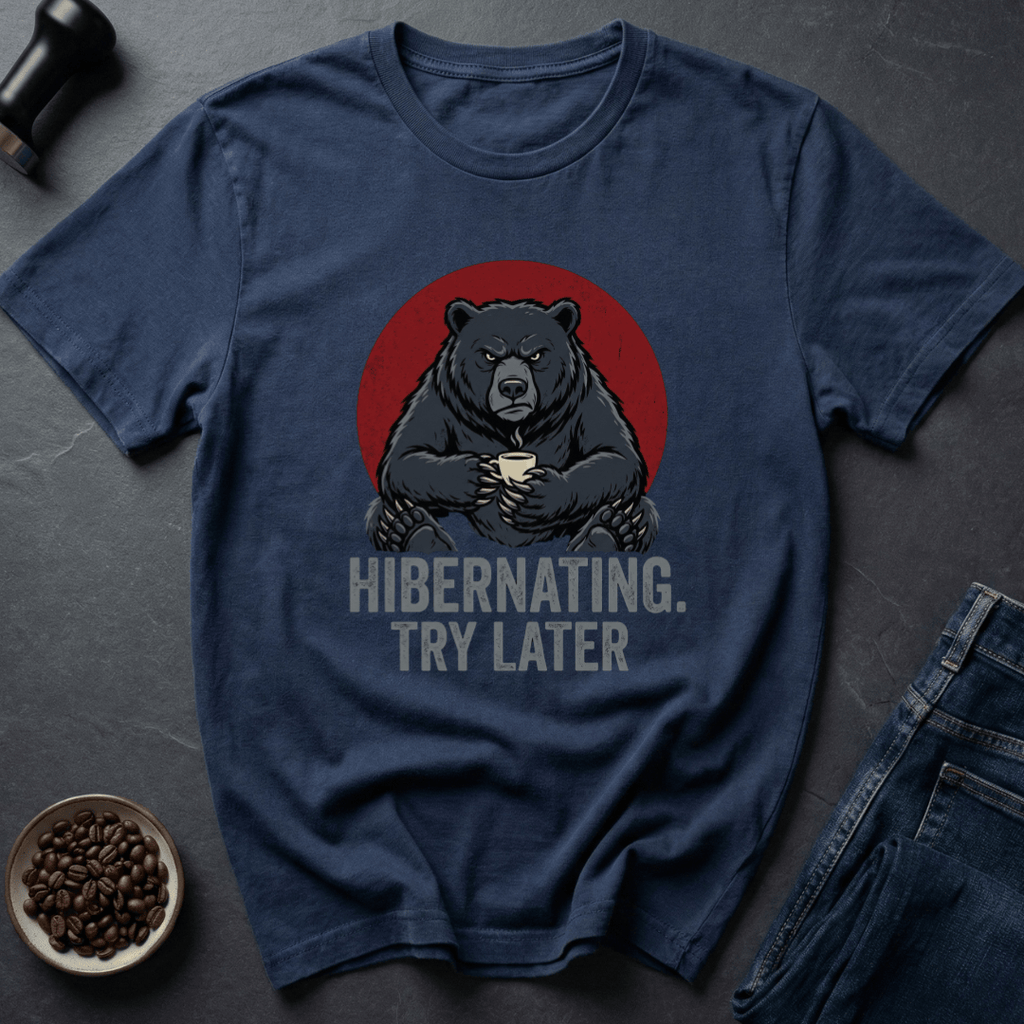 Coffee graphic Bear Mood T-Shirt in by Caffeine Dept