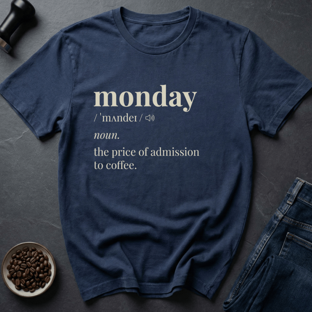 Coffee graphic Monday Fee T-Shirt in by Caffeine Dept
