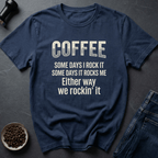Coffee graphic Rocking Coffee T-Shirt in by Caffeine Dept