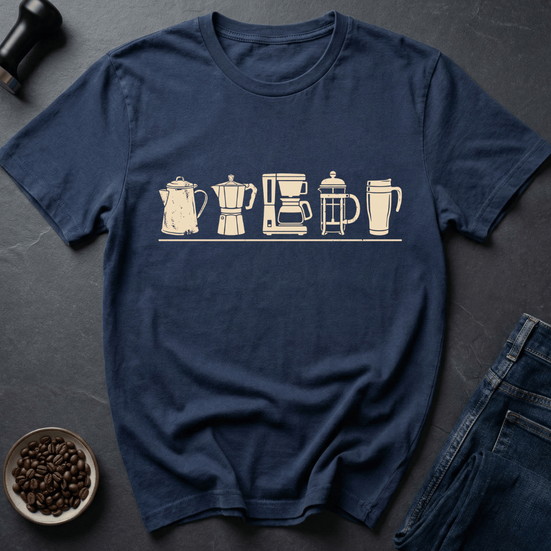 Coffee graphic Coffee Tools T-Shirt in by Caffeine Dept