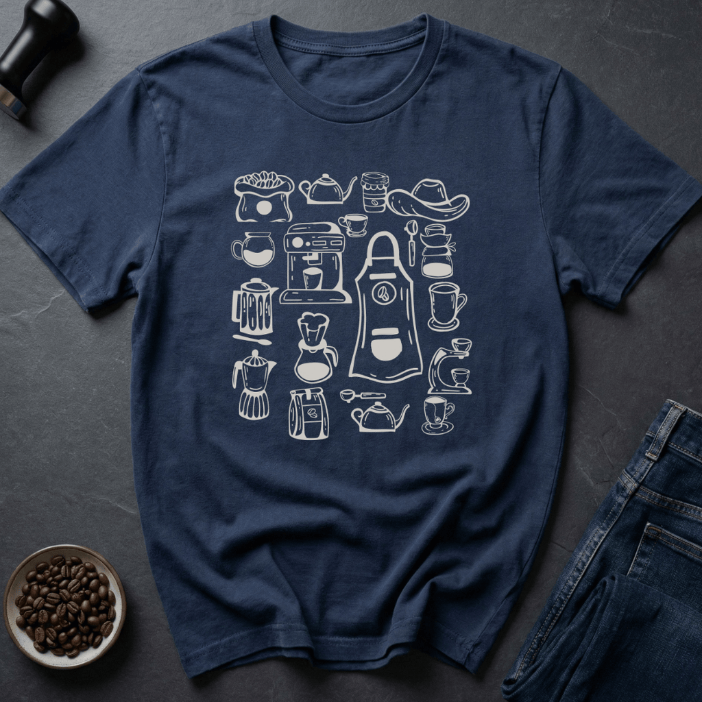 Coffee graphic Coffee Elements T-Shirt in by Caffeine Dept