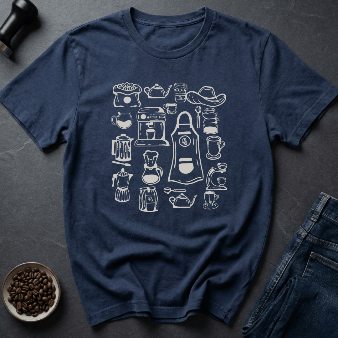 Coffee graphic Coffee Elements T-Shirt in by Caffeine Dept