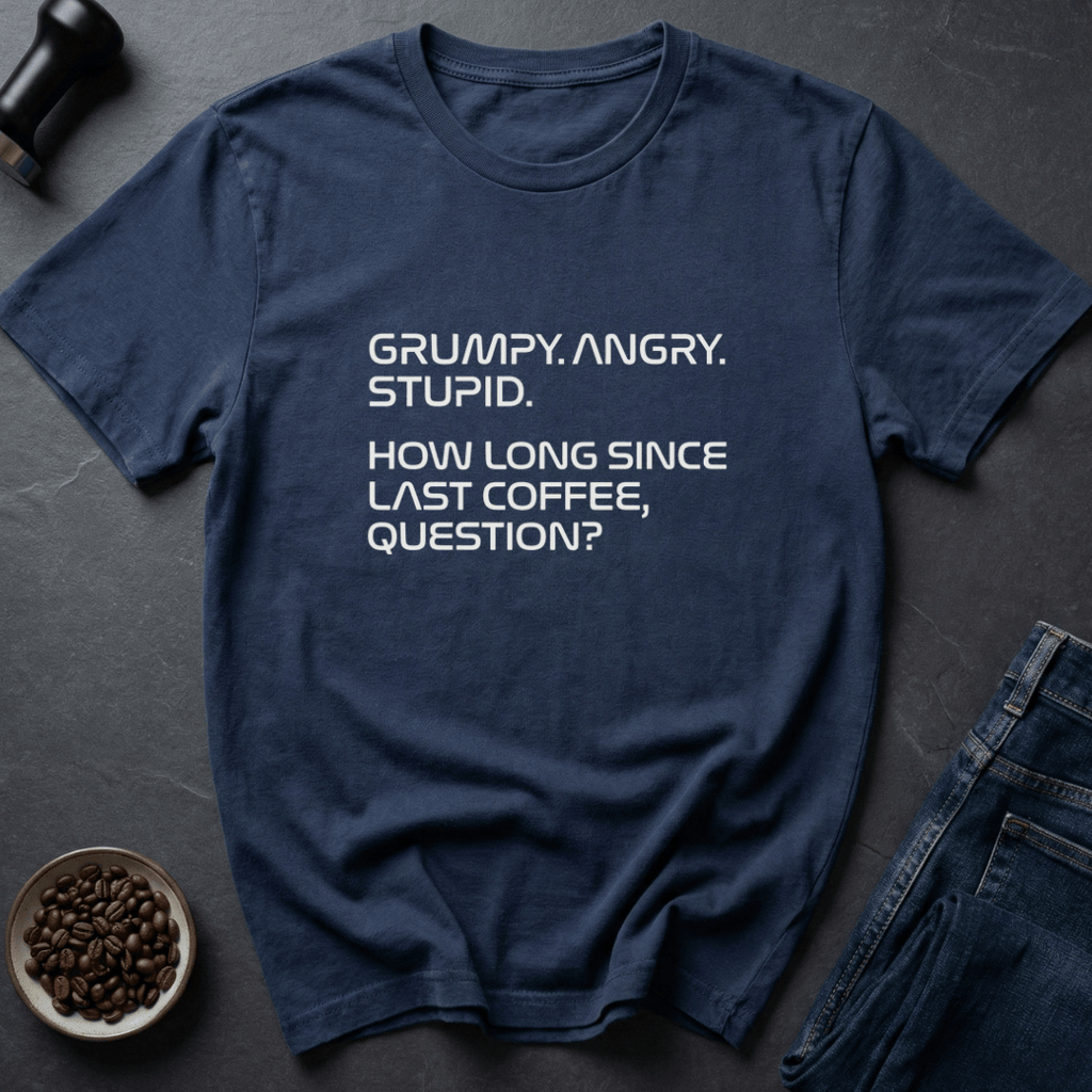 Coffee graphic Last Coffee T-Shirt in by Caffeine Dept