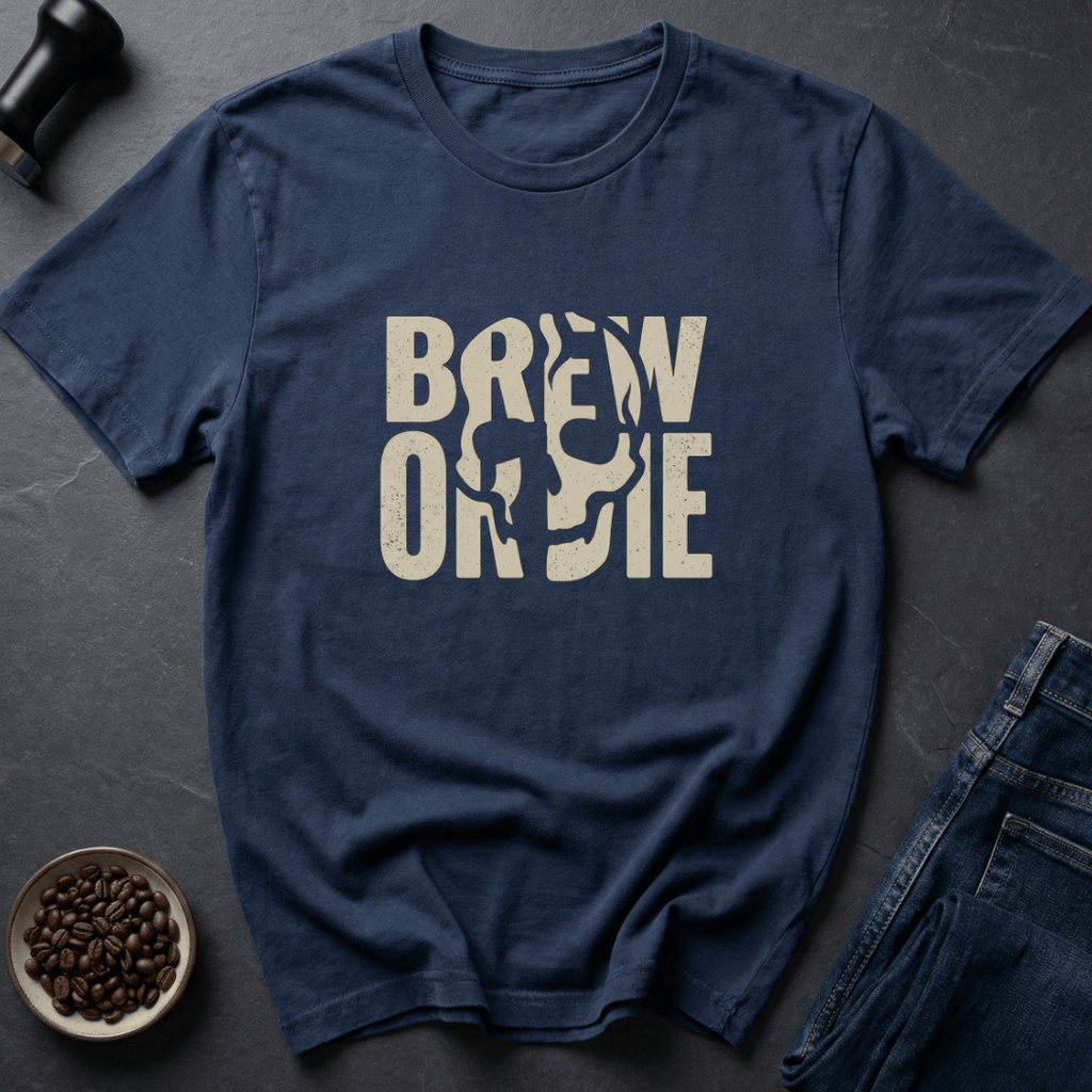 Coffee graphic Brew or Die T-Shirt in by Caffeine Dept