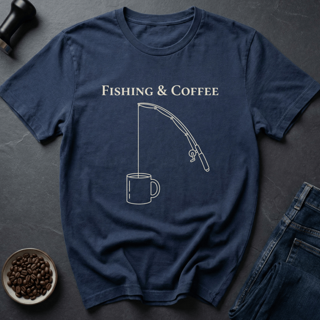 Coffee graphic Fish Coffee T-Shirt in by Caffeine Dept