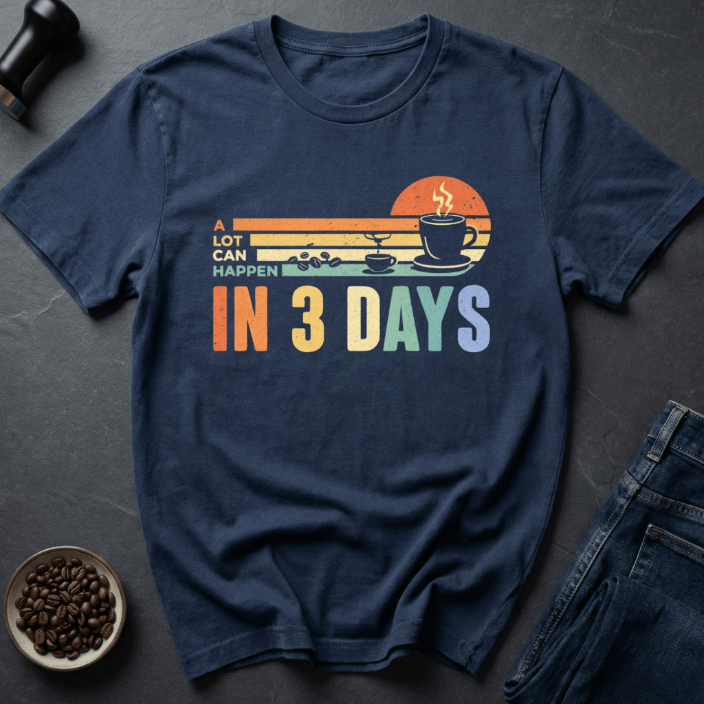Coffee graphic 3 Days T-Shirt in by Caffeine Dept