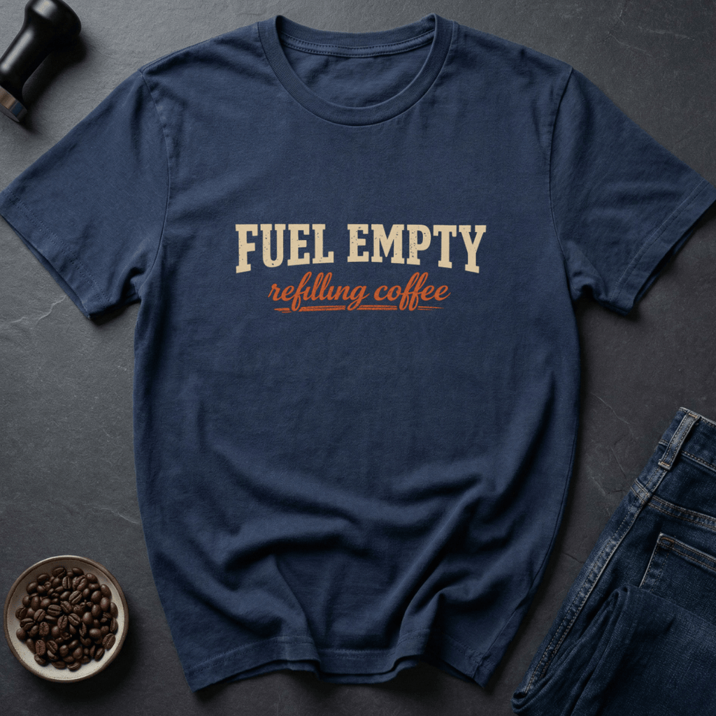 Coffee graphic Fuel Empty T-Shirt in by Caffeine Dept