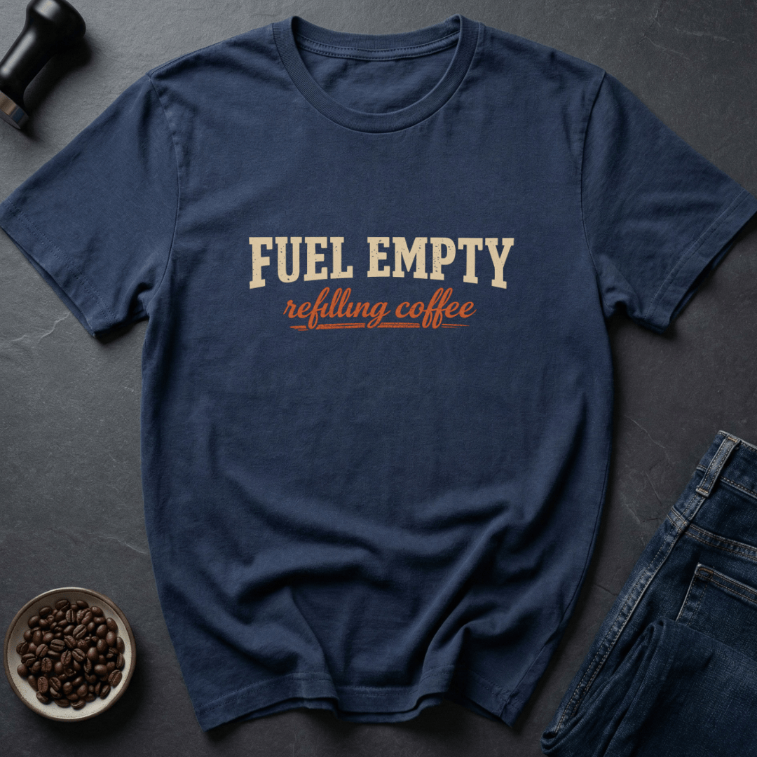 Coffee graphic Fuel Empty T-Shirt in by Caffeine Dept