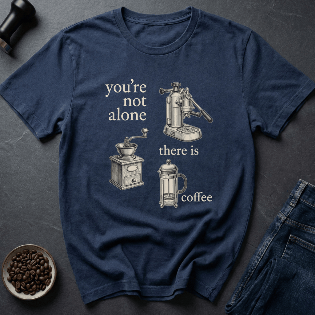 Coffee graphic Not Alone T-Shirt in by Caffeine Dept