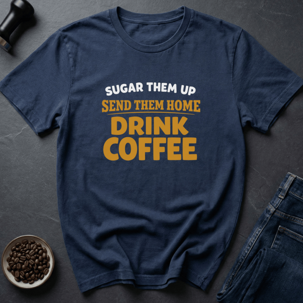 Coffee graphic Drink Coffee T-Shirt in by Caffeine Dept