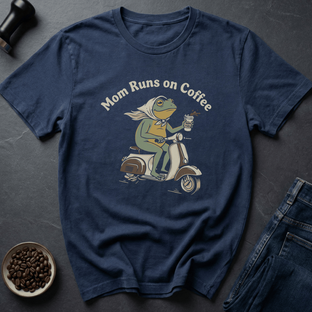 Coffee graphic Caffeinated Mom T-Shirt in by Caffeine Dept