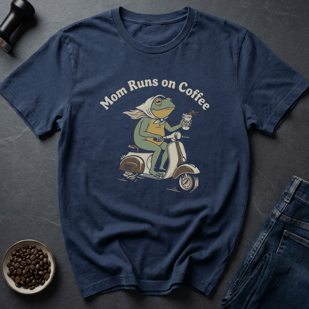 Coffee graphic Caffeinated Mom T-Shirt in by Caffeine Dept