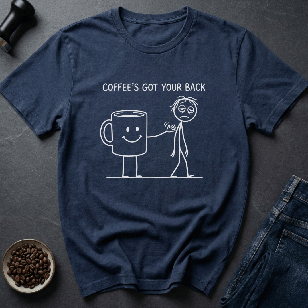 Coffee graphic Bean Support T-Shirt in by Caffeine Dept
