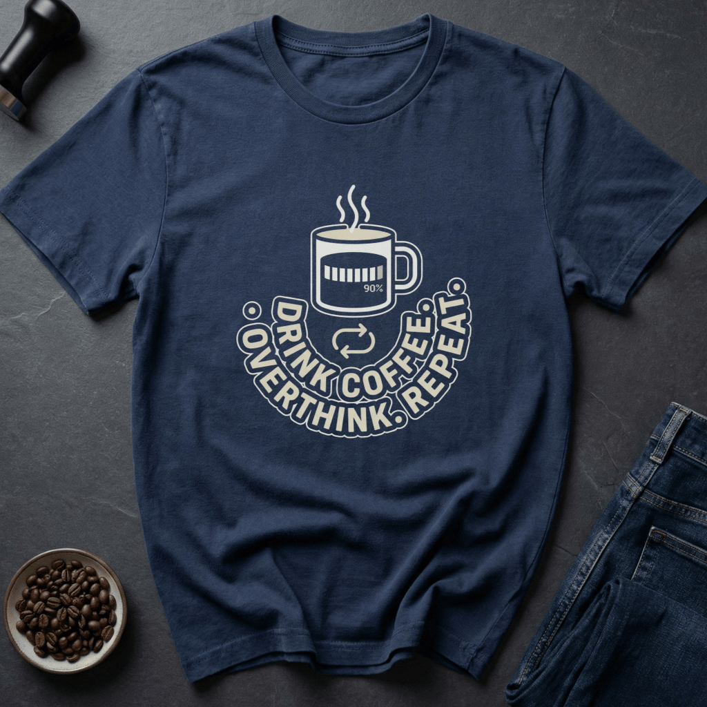Coffee graphic Again And Again T-Shirt in by Caffeine Dept