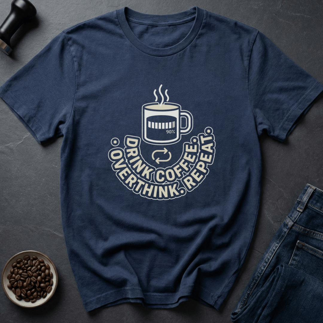 Coffee graphic Again And Again T-Shirt in by Caffeine Dept