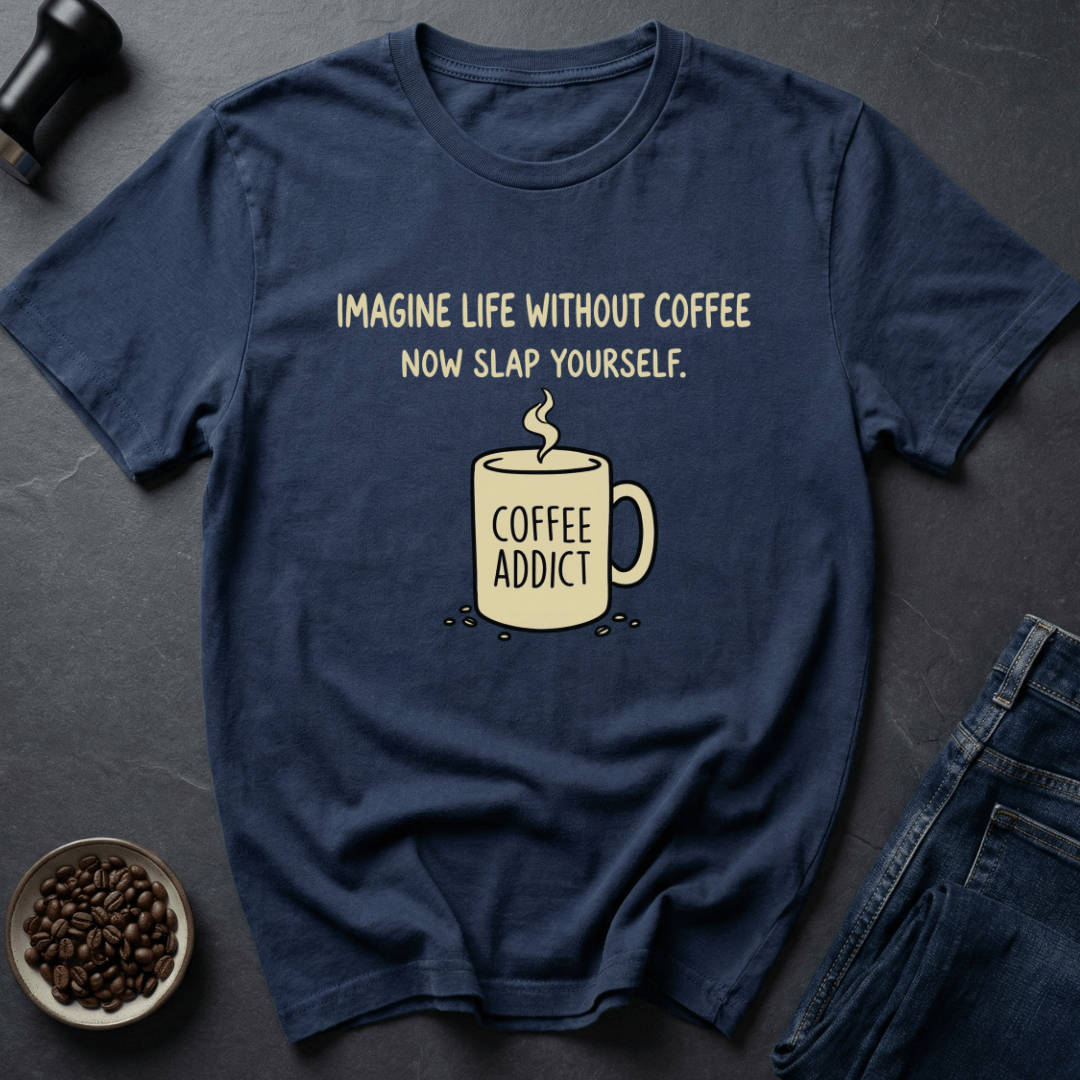 Coffee graphic Coffee Addict T-Shirt in by Caffeine Dept