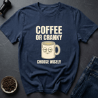 Coffee graphic Cranky Warning T-Shirt in by Caffeine Dept