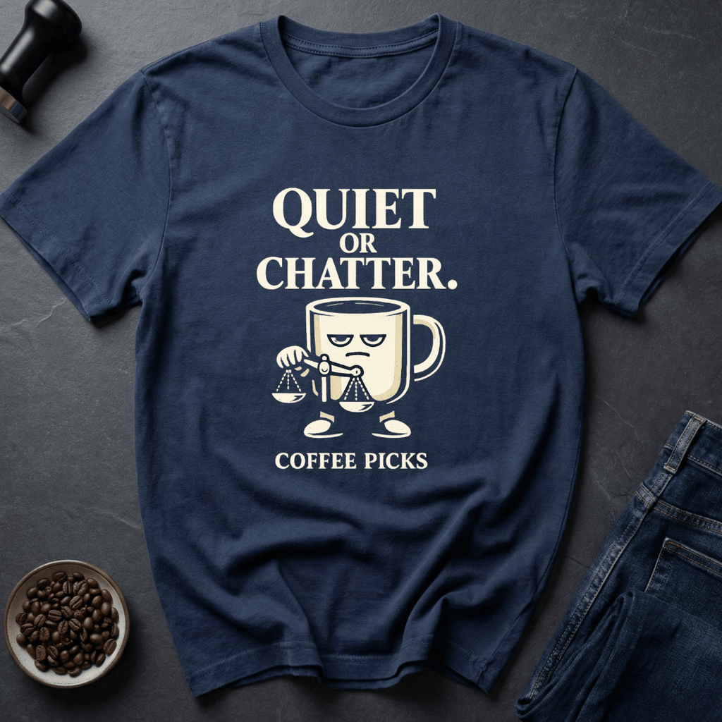 Coffee graphic Quiet Please T-Shirt in by Caffeine Dept