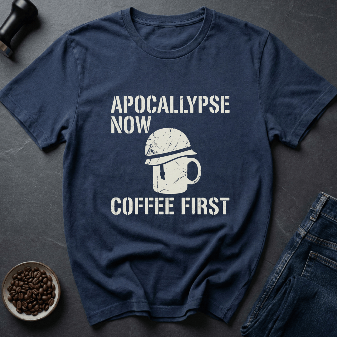 Coffee graphic Coffee First T-Shirt in by Caffeine Dept