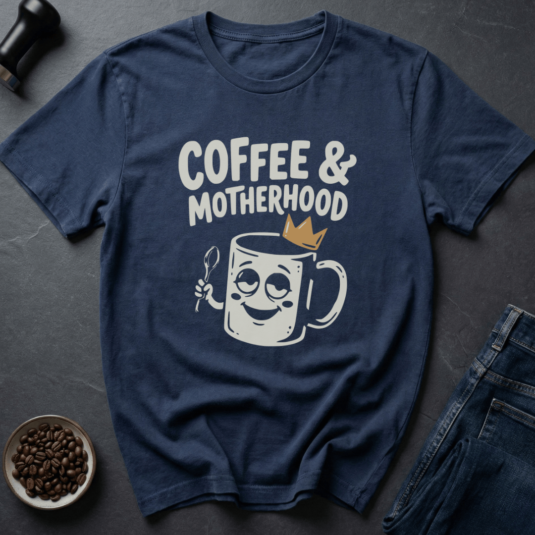 Coffee graphic Coffee Motherhood T-Shirt in by Caffeine Dept