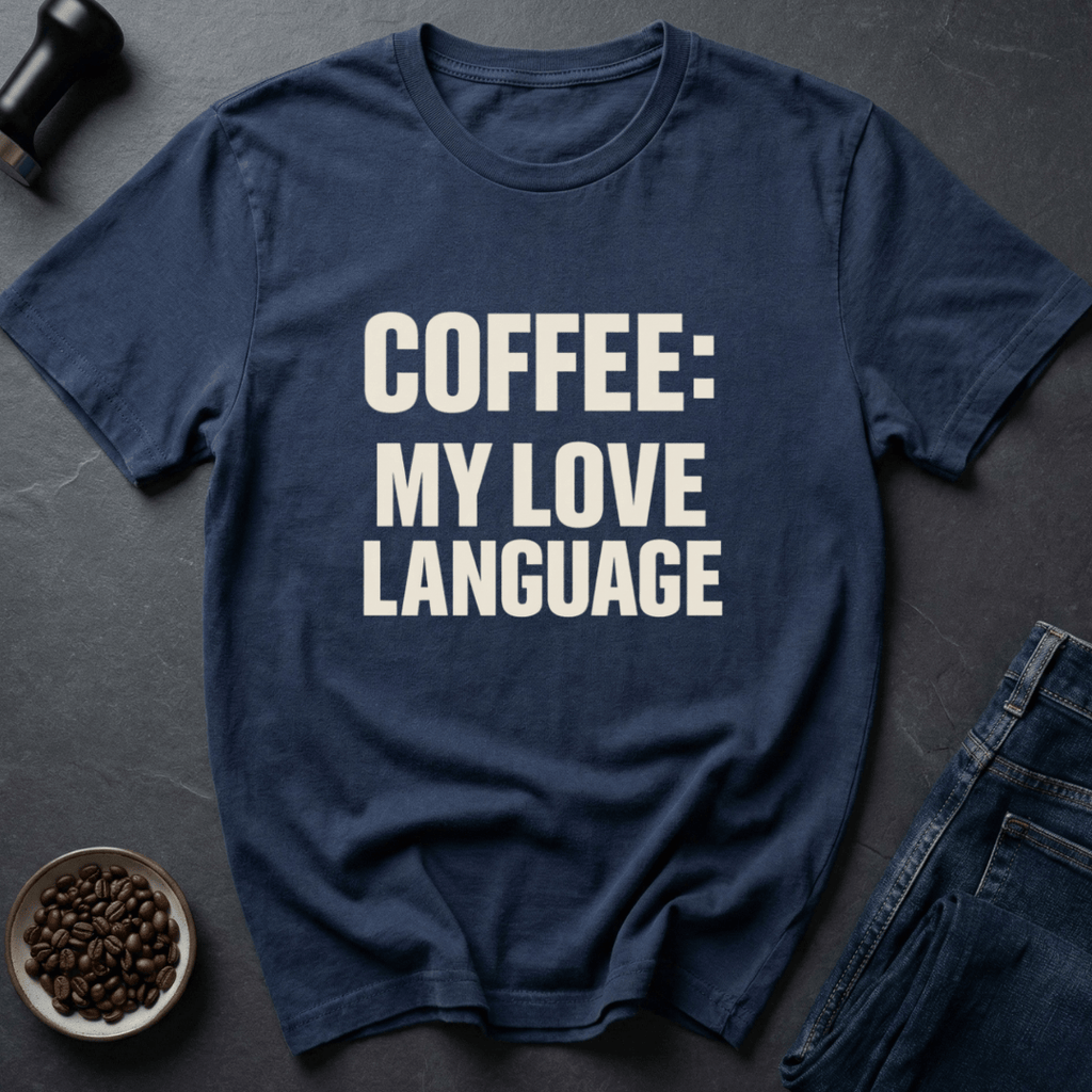 Coffee graphic Love Means Coffee T-Shirt in by Caffeine Dept