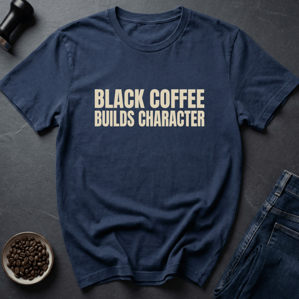 Coffee graphic Black Coffee T-Shirt in by Caffeine Dept