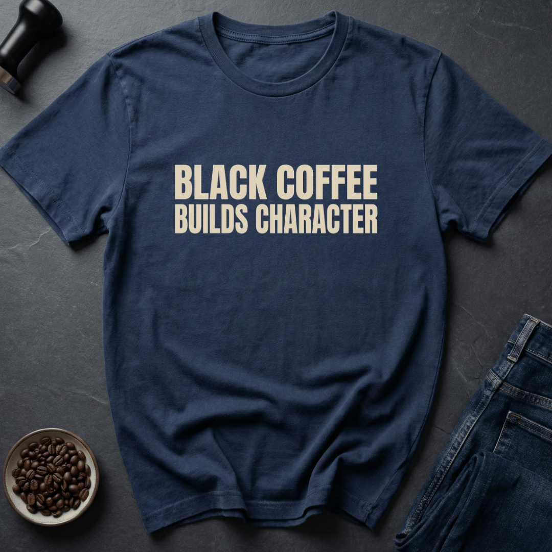 Coffee graphic Black Coffee T-Shirt in by Caffeine Dept