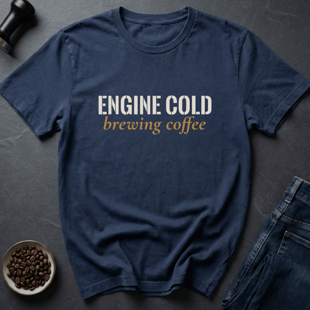 Coffee graphic Engine Cold T-Shirt in by Caffeine Dept