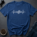 Coffee graphic Heartbeat Coffee T-Shirt in by Caffeine Dept