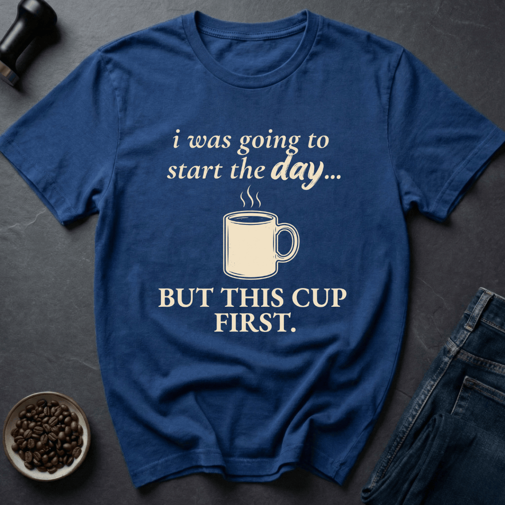 Coffee graphic Start The Day T-Shirt in by Caffeine Dept
