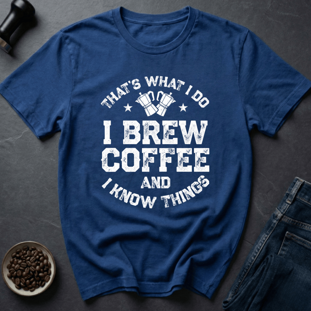 Coffee graphic Brew Master T-Shirt in by Caffeine Dept
