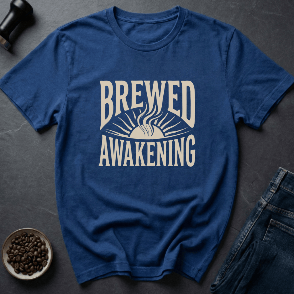Coffee graphic Brew Mode T-Shirt in by Caffeine Dept