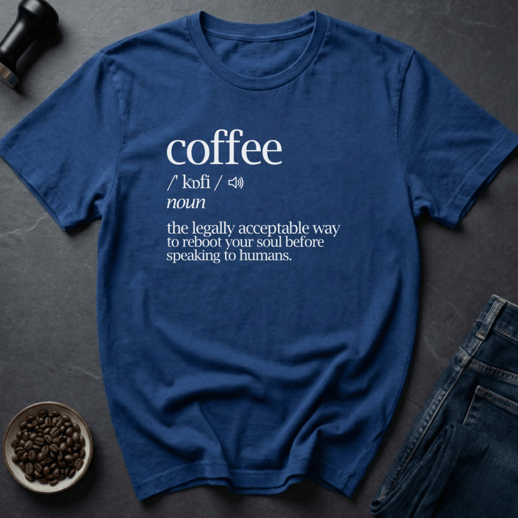 Coffee graphic Speak After Coffee T-Shirt in by Caffeine Dept