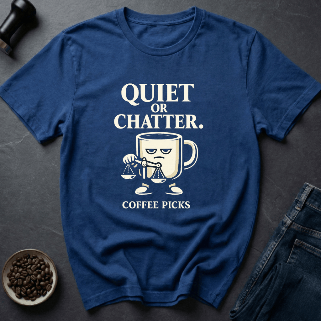 Coffee graphic Quiet Please T-Shirt in by Caffeine Dept