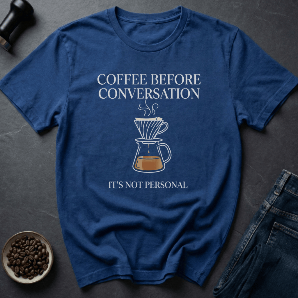 Coffee graphic No Talking T-Shirt in by Caffeine Dept
