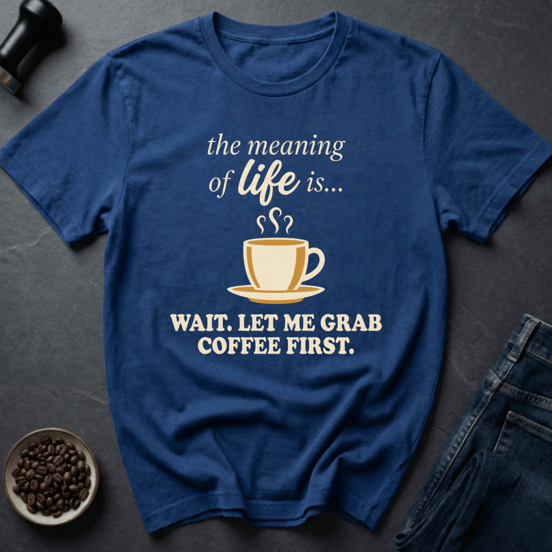 Coffee graphic Coffee Meaning T-Shirt in by Caffeine Dept