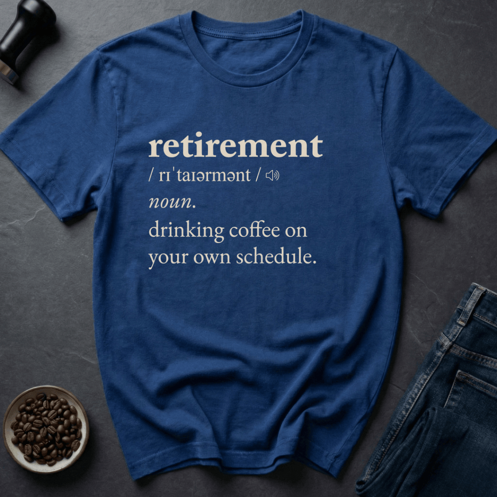 Coffee graphic Retired Brewing T-Shirt in by Caffeine Dept