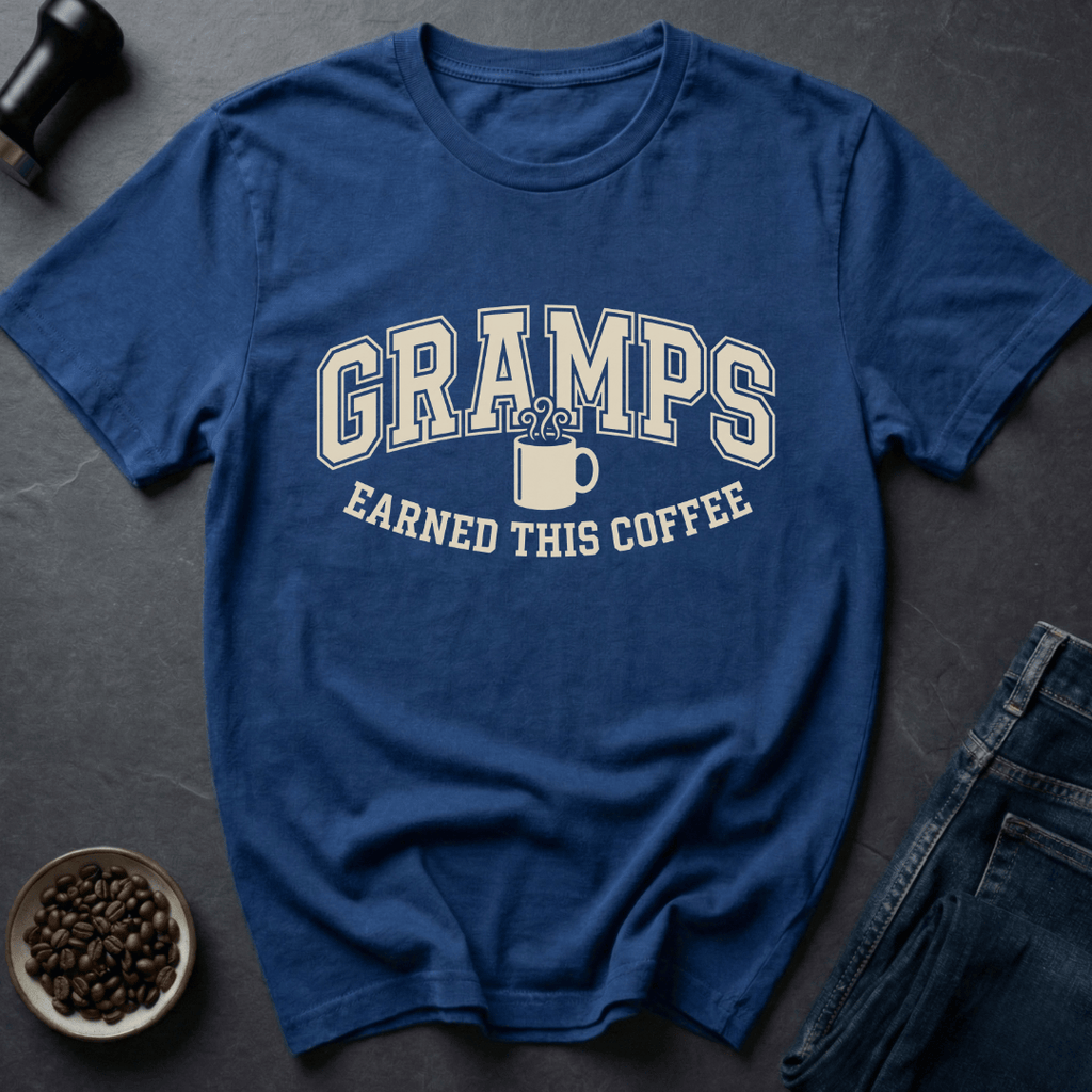 Coffee graphic Gramps Coffee T-Shirt in by Caffeine Dept